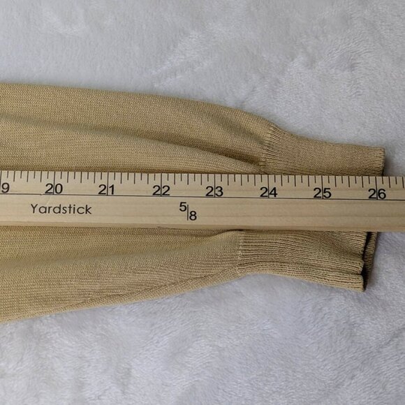 Jos A Bank Signature Collection 100% Silk Pullover Mens Large Gold Collared - Picture 8 of 10